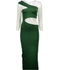 ARIA COVE Green Cut-out Bandeau Maxi Dress UK 8