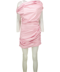 MAGDA BUTRYM Pink Draped Stretch Cotton Jersey Mini Dress UK 10