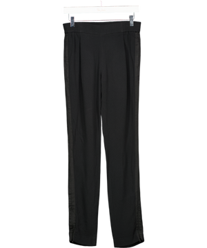 ME + EM Black Relaxed Wide Leg Trousers UK 8