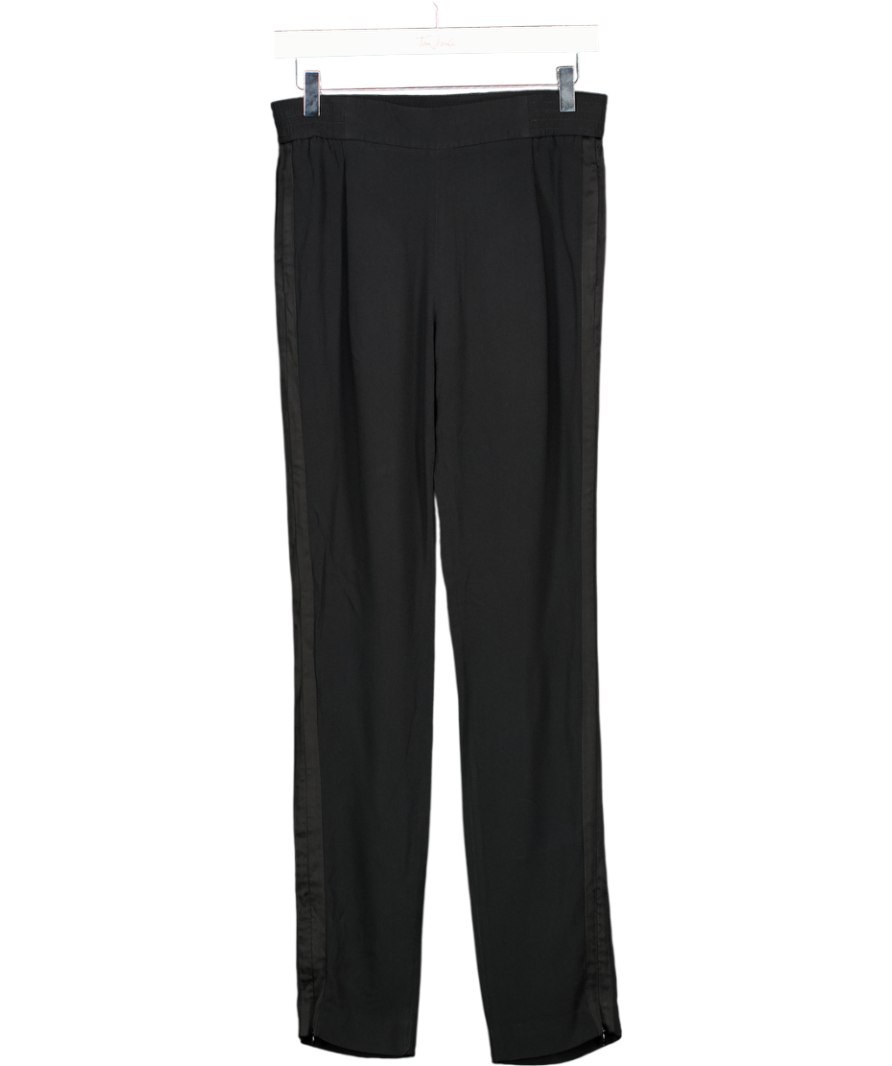 ME + EM Black Relaxed Wide Leg Trousers UK 8