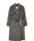 OW COLLECTION Matilda Grey Belted Wool Overcoat UK 12