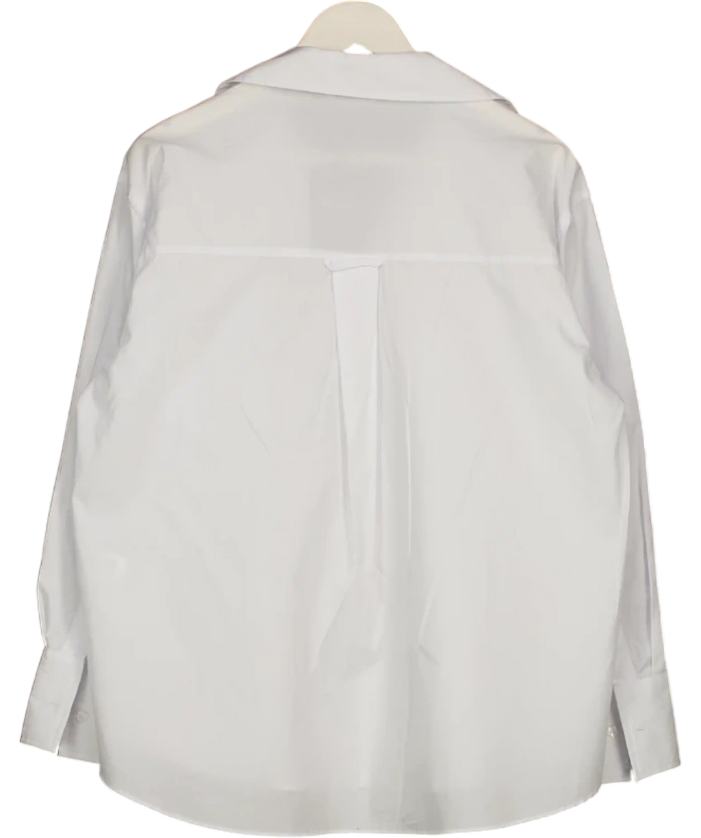 ZARA White Cotton Poplin Shirt UK M