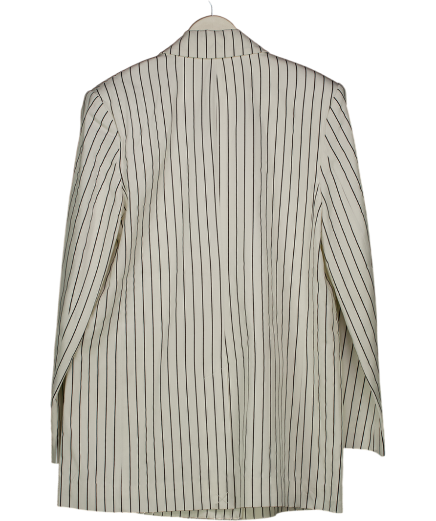 SHONA JOY White / Black Pinstriped Blazer UK 12