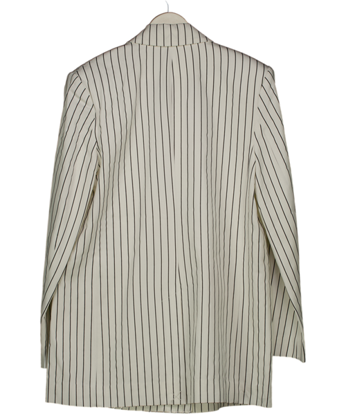 SHONA JOY White / Black Pinstriped Blazer UK 12