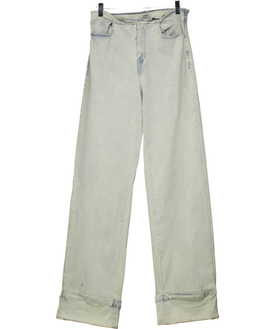 Mars the Label Blue Light Wash Fold-over Jeans UK 10