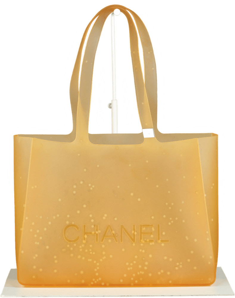 CHANEL Ltd.Edition Orange Logo Jelly Tote Beach Bag - Reliked