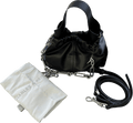 Charles & Keith Black Ally Ruched Slouchy Chain - handle Mini Bag - Noir - Reliked
