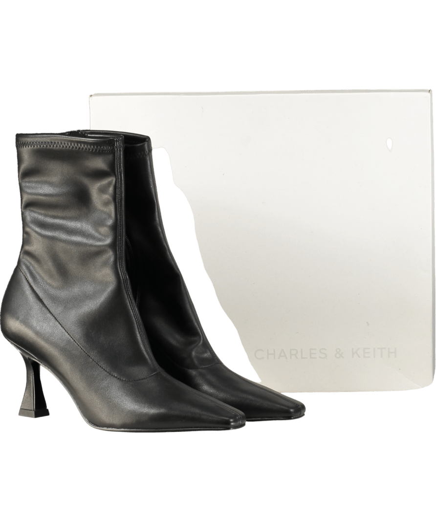Charles & Keith Black Ankle Boots UK 6 EU 39 👠 - Reliked