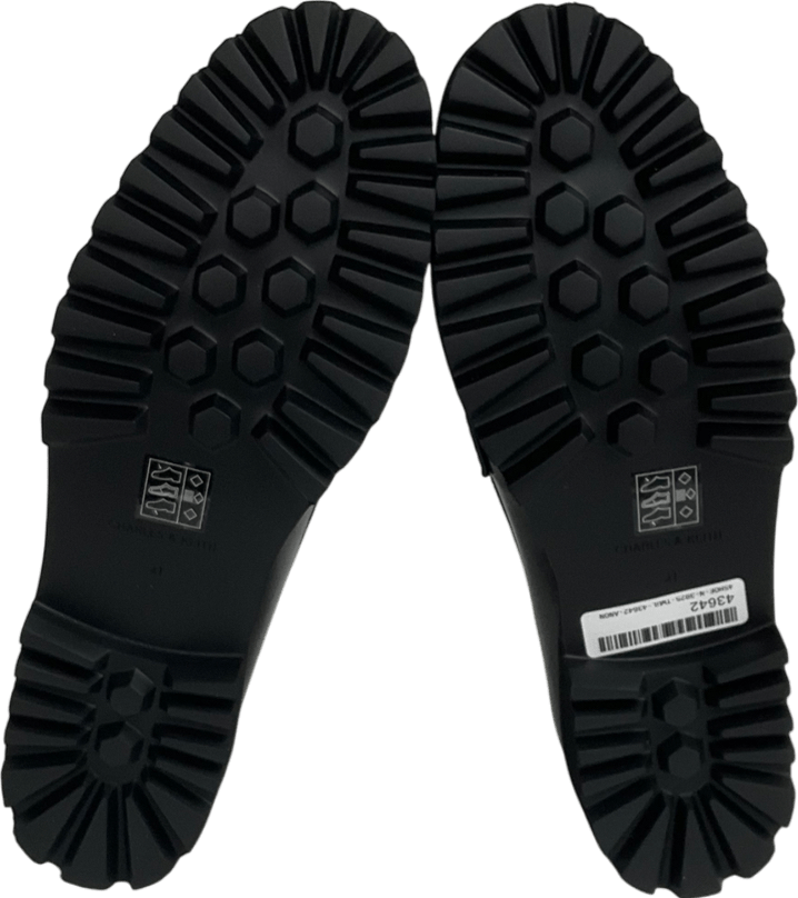 Charles & Keith Black Kaiya Penny Loafers UK 8 EU 41 👠 - Reliked