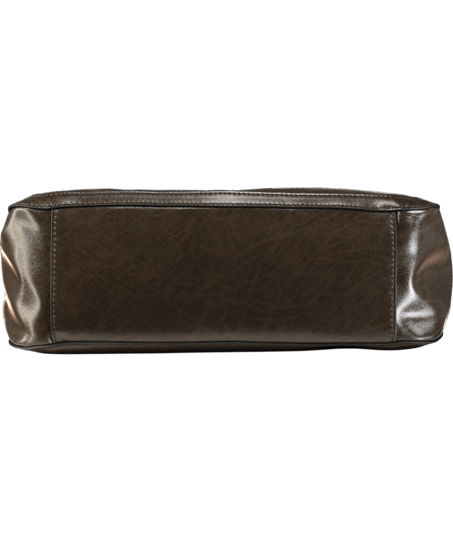 Charles & Keith Brown Shoulder Bag With Crossbody Strap - Reliked