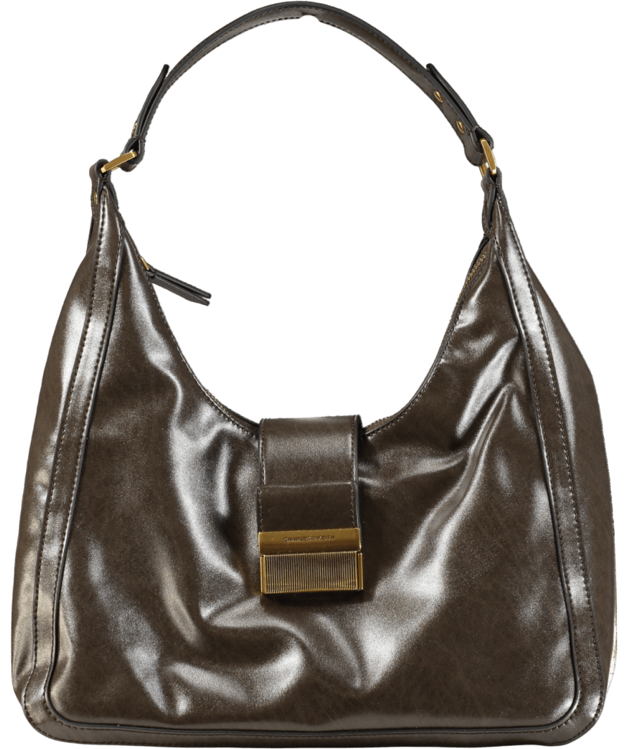 Charles & Keith Brown Shoulder Bag With Crossbody Strap - Reliked
