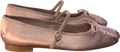 Charles & Keith Dusty Pink Emiko Satin Bow Mary Jane Flats UK 4 EU 37 👠 - Reliked
