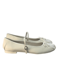 Charles & Keith Emiko Bow Mary Jane Flats - Chalk White UK 4 EU 37 👠 - Reliked