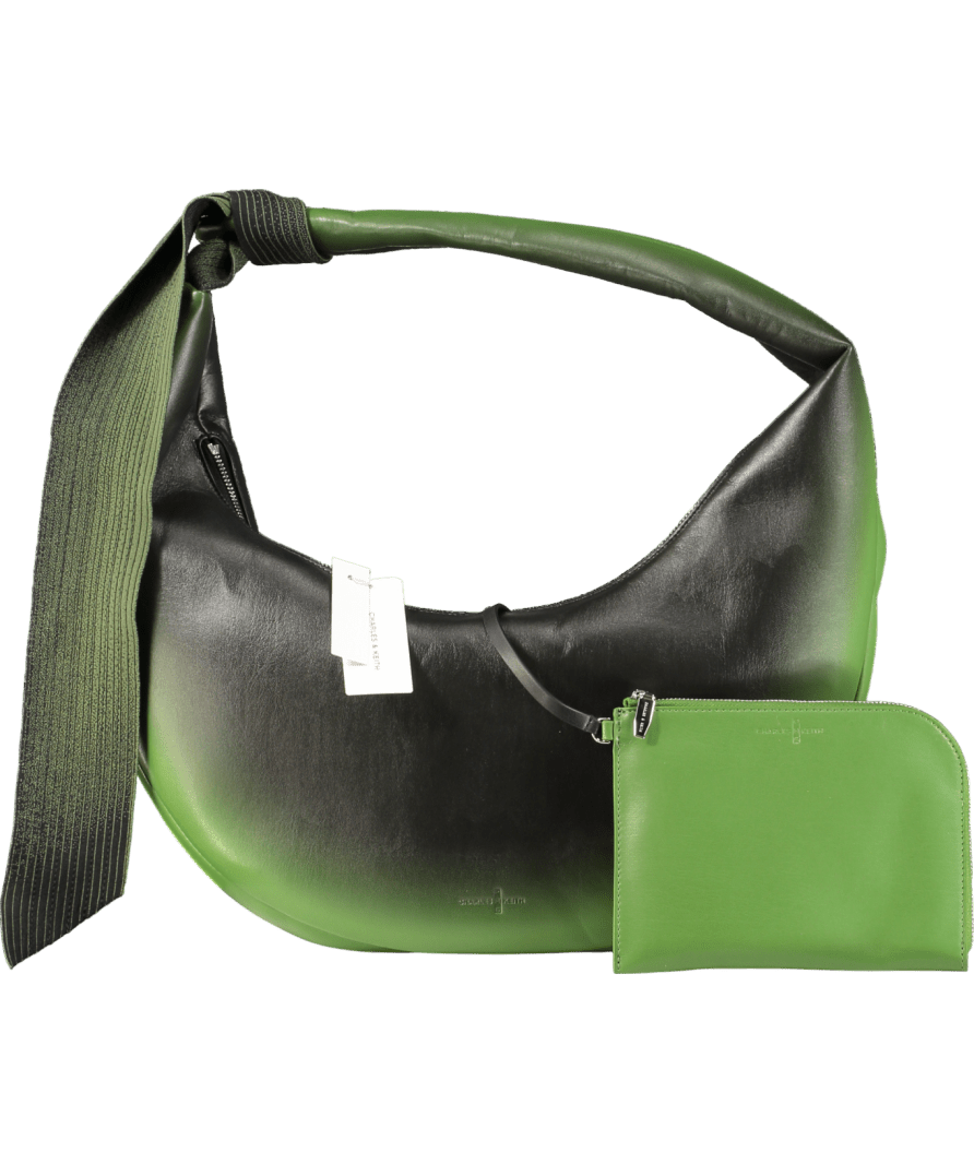 Charles & Keith Green Toni Gradient Knotted Crescent Hobo Bag - Reliked
