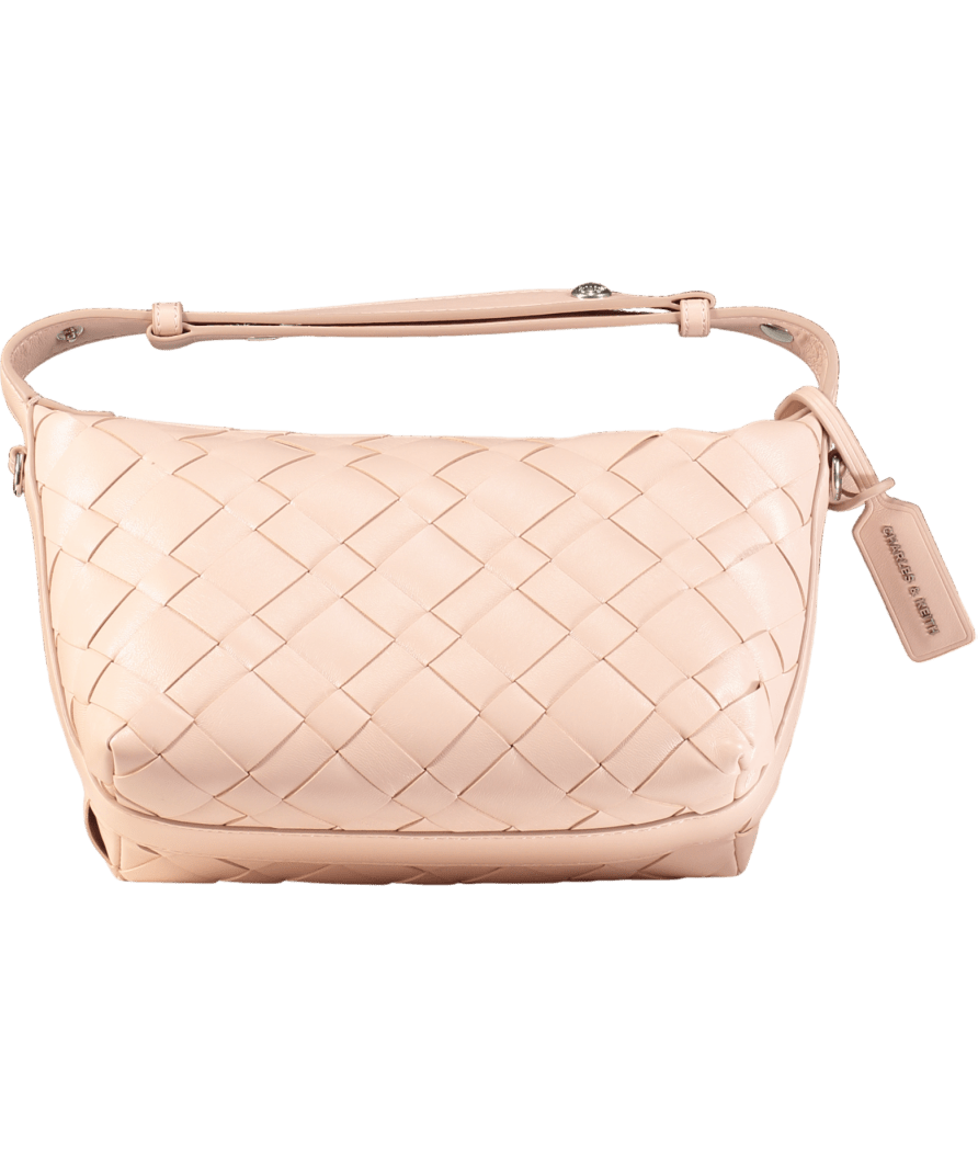 Charles & Keith Ivette Woven Shoulder Bag - Light Pink - Reliked