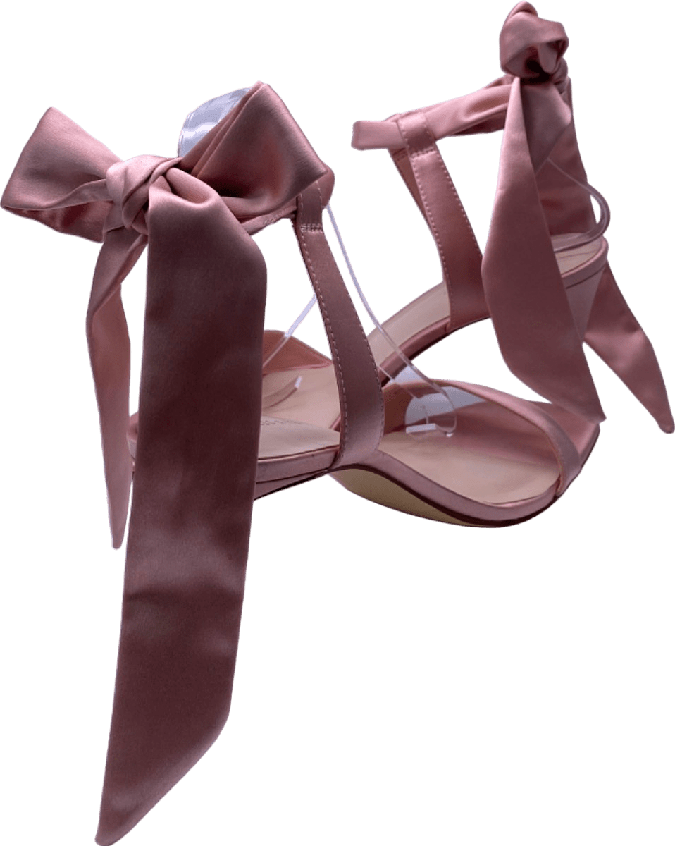 Charles & Keith Pink Satin Bow Heels EU 41 UK 8 - Reliked