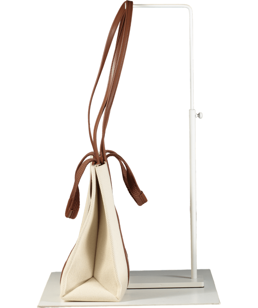 Charles & Keith Shalia Canvas Tote Bag - Beige Canvas - Reliked