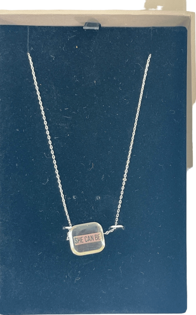 Charles & Keith Silver 'She Can Be' Necklace - Reliked