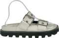 Charles & Keith White Trill Grommet Double - strap Sandals UK 4 EU 37 👠 - Reliked