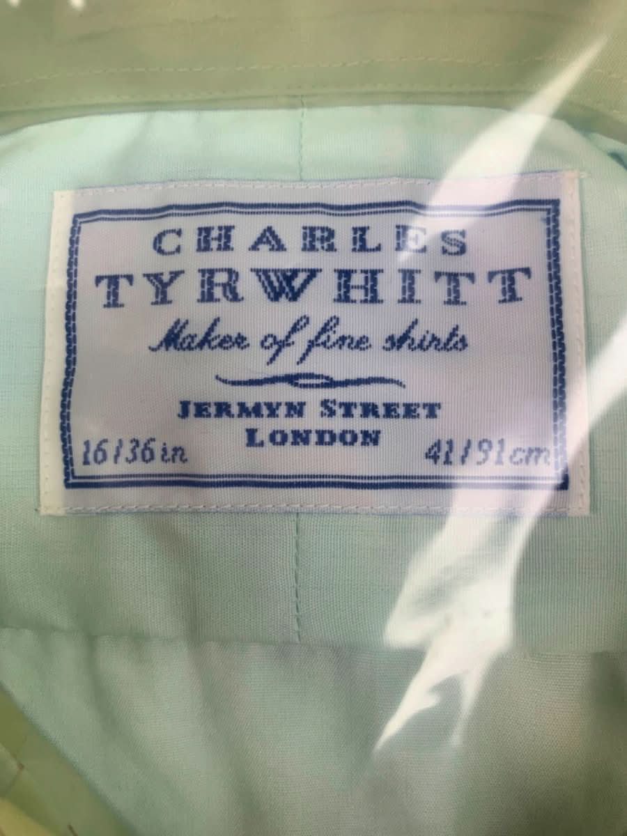 Charles Tyrwhitt Light Green Formal Shirt 16in - Reliked