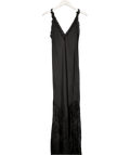 Charli Black Lana Satin Maxi Dress One Size - Reliked