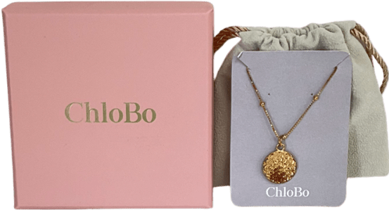 ChloBo Gold plate sterling silver Moon Flower Necklace - Reliked