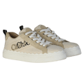 CHLOE Cream Lauren Logo Embroidered Canvas Trainers UK 3 EU 36 👠 - Reliked