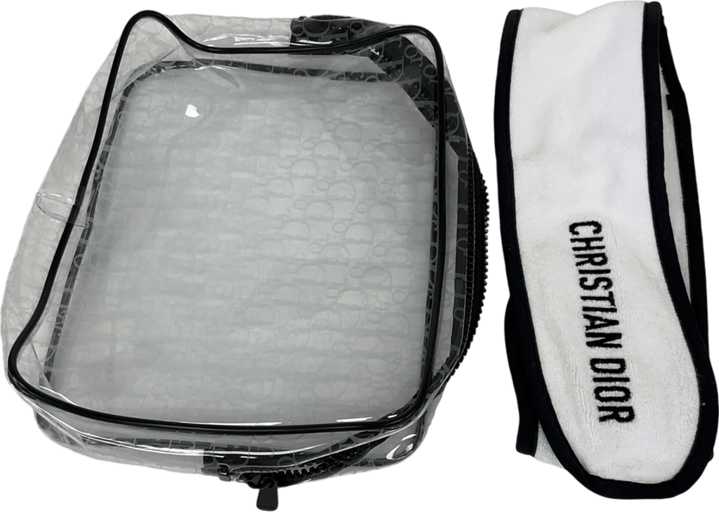 Christian Dior Black Makeup Bag & Makeup Head Band One Size - Reliked