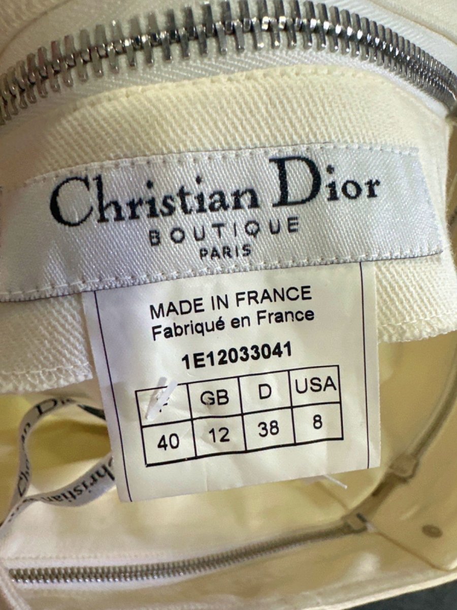 Christian Dior Ivory Ruffled High - Waist Skirt UK 12 - Reliked