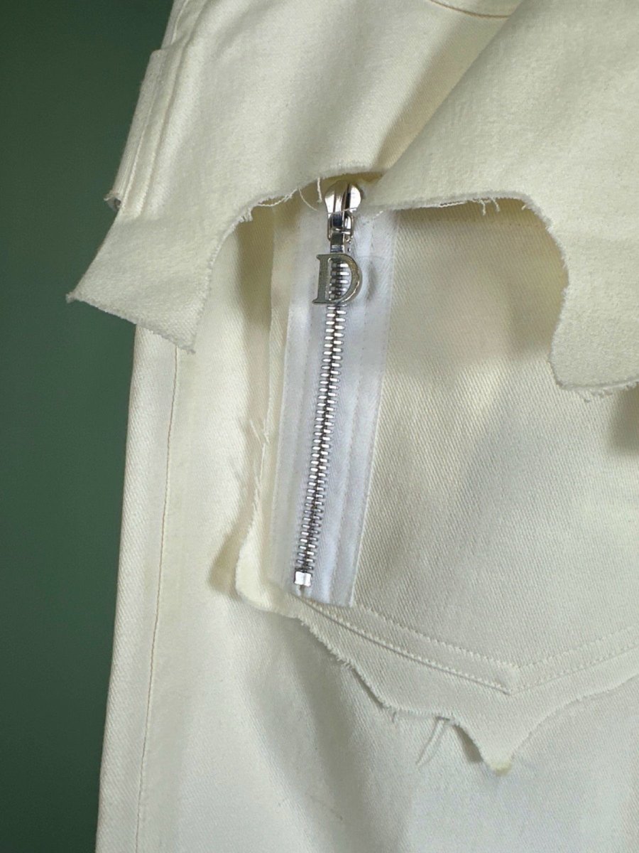 Christian Dior Ivory Ruffled High - Waist Skirt UK 12 - Reliked