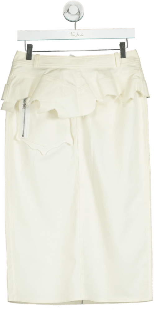 Christian Dior Ivory Ruffled High - Waist Skirt UK 12 - Reliked