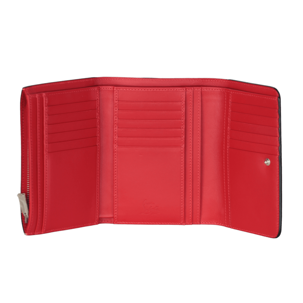 Christian Louboutin Trifold Wallet Nude Pink Loubilou Bicolor Leather Purse / Wallet - Reliked