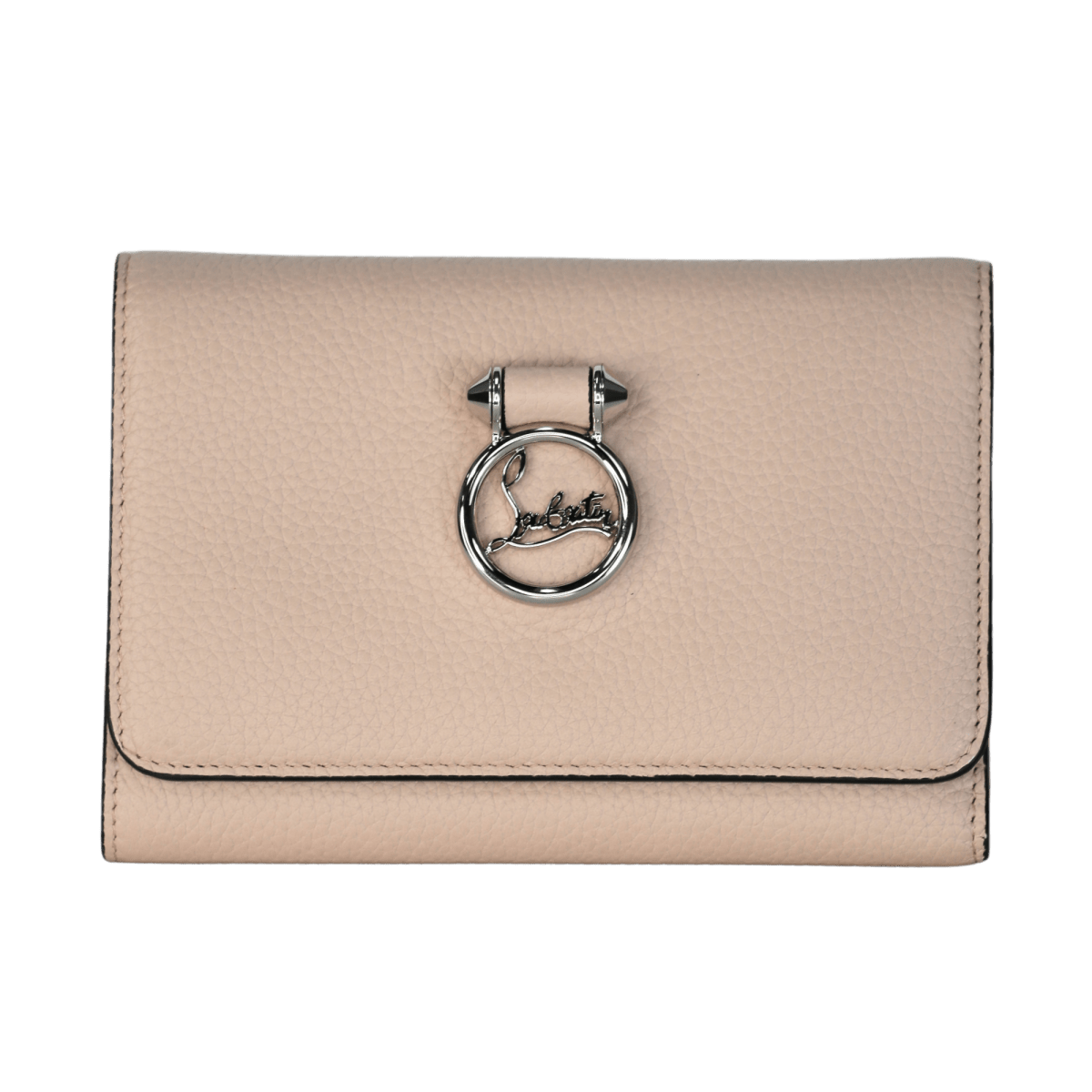 Christian Louboutin Trifold Wallet Nude Pink Loubilou Bicolor Leather Purse / Wallet - Reliked