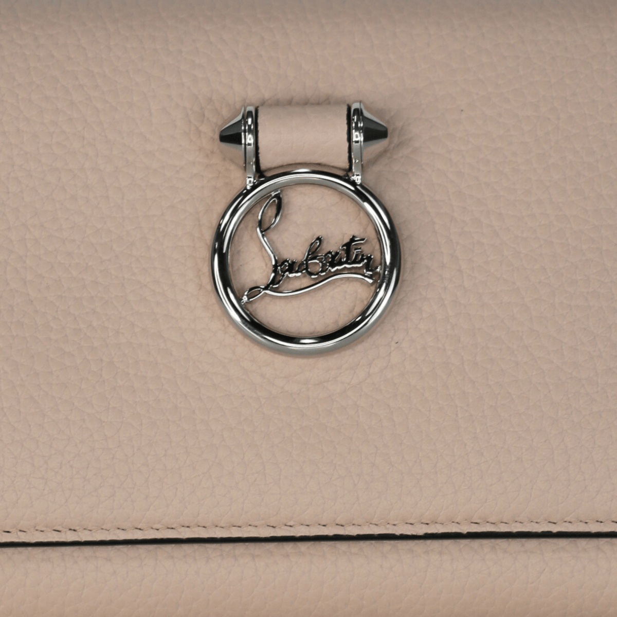 Christian Louboutin Trifold Wallet Nude Pink Loubilou Bicolor Leather Purse / Wallet - Reliked