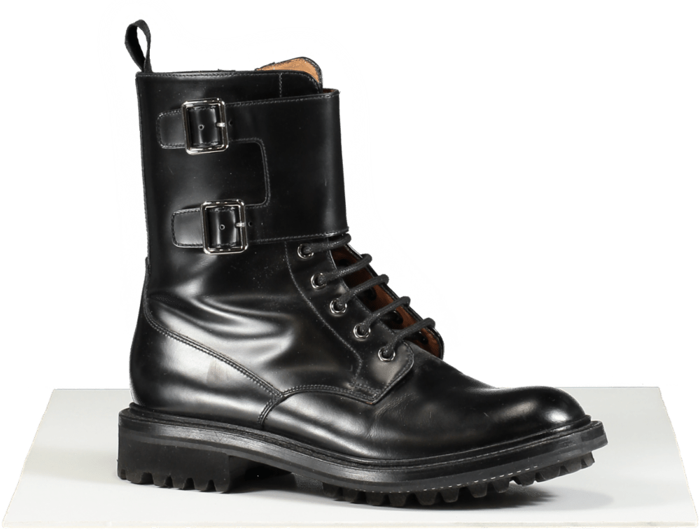 Church's Black Leather Combat Boots UK 3.5 EU 36.5 👠 - Reliked