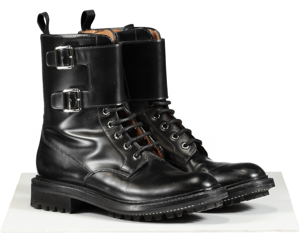 Church's Black Leather Combat Boots UK 3.5 EU 36.5 👠 - Reliked