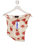 Cider Cream Mesh Rose Top UK M - Reliked