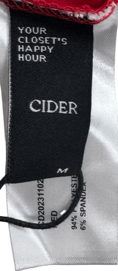 Cider Red Halter Rosette Cami Tank Top UK M - Reliked