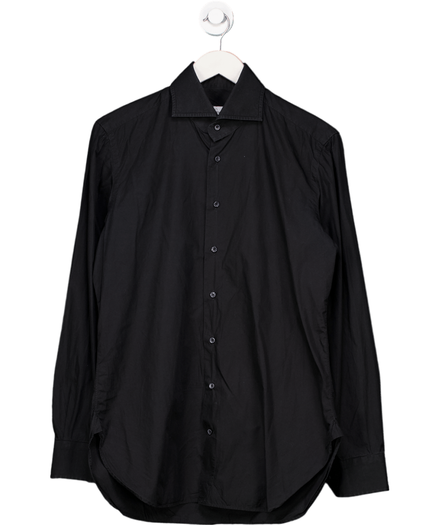 Cifonelli Paris 1880 Classic Black Shirt Neck 15.5" UK S - Reliked