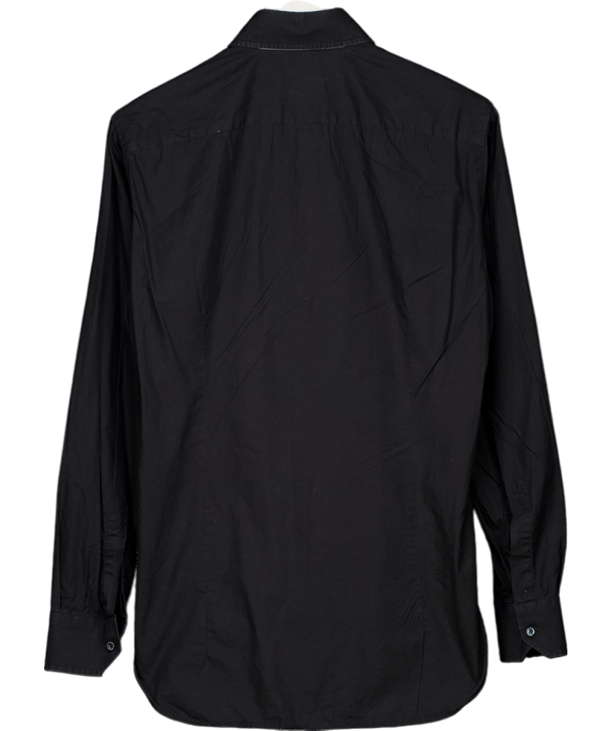 Cifonelli Paris 1880 Classic Black Shirt Neck 15.5" UK S - Reliked