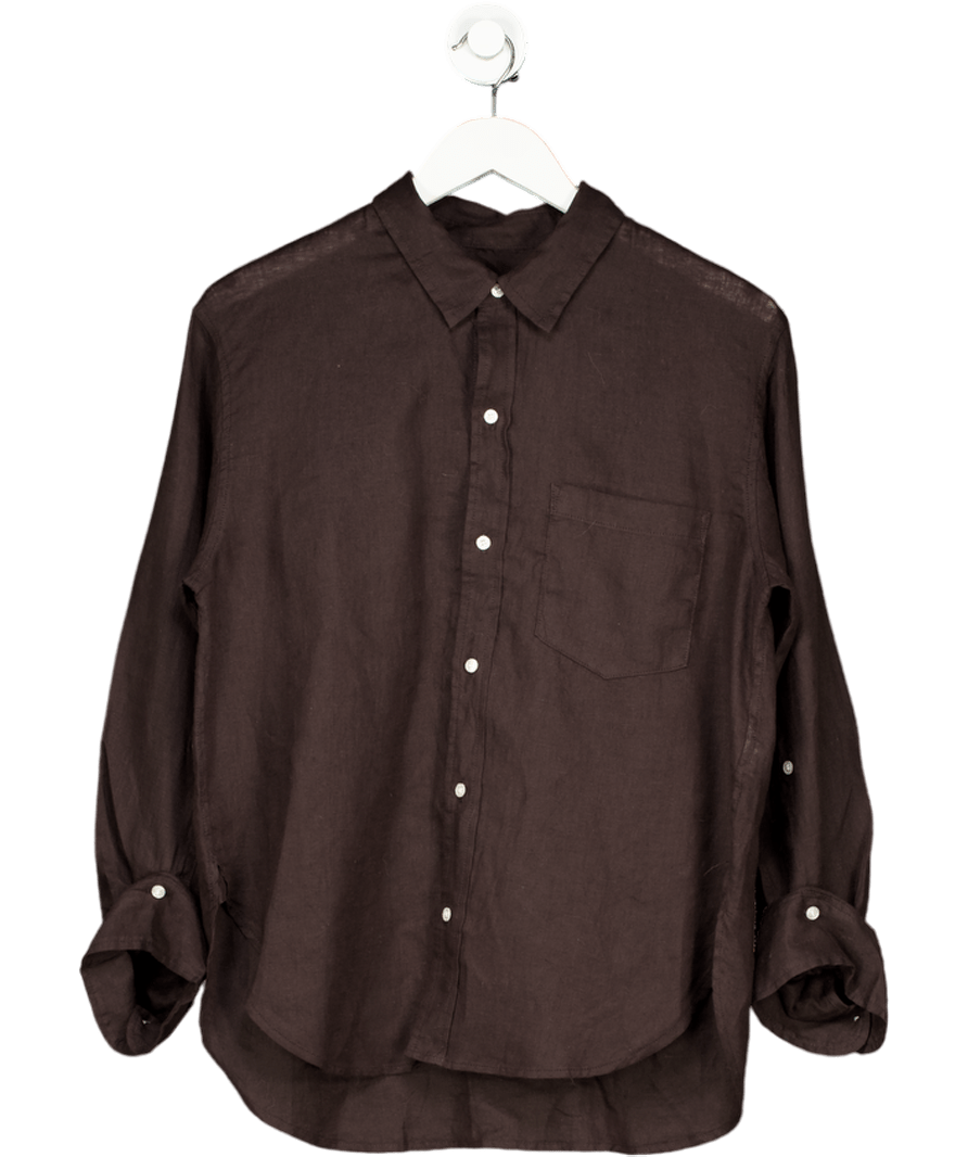 Citizens of Humanity Brown Kayla Linen Shirt UK S - Reliked