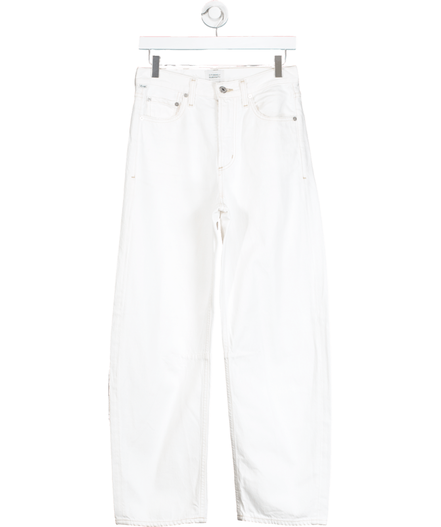 Citizens of Humanity White High Rise Wide Leg Jeans W24 - Reliked