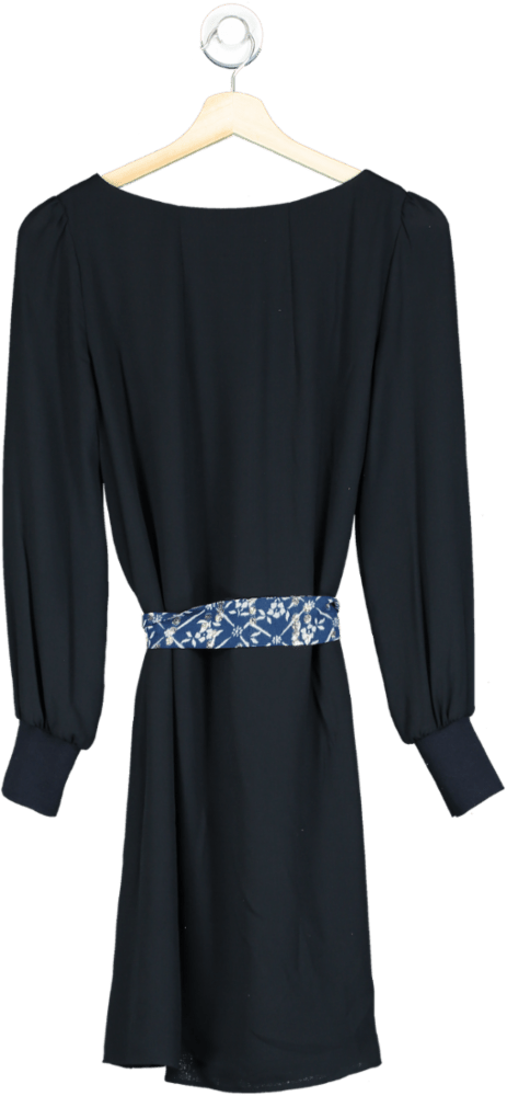 Claudie Pierlot Blue Ravageuse Belted Day Dress Fr34 UK 6 - Reliked