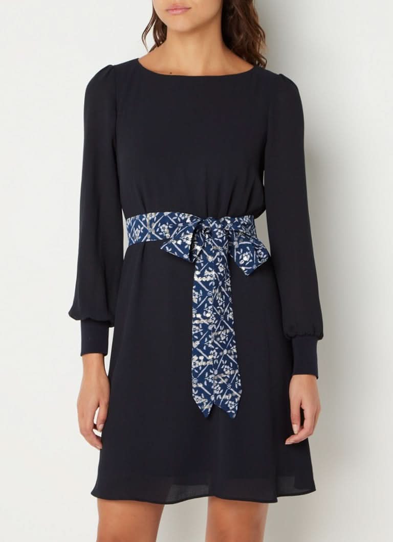 Claudie Pierlot Blue Ravageuse Belted Day Dress Fr34 UK 6 - Reliked