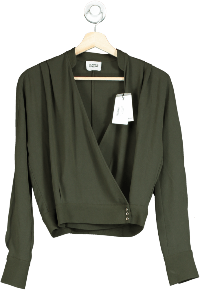 Claudie Pierlot Green Bamomille Wrap Blouse Fr34 UK 6 - Reliked