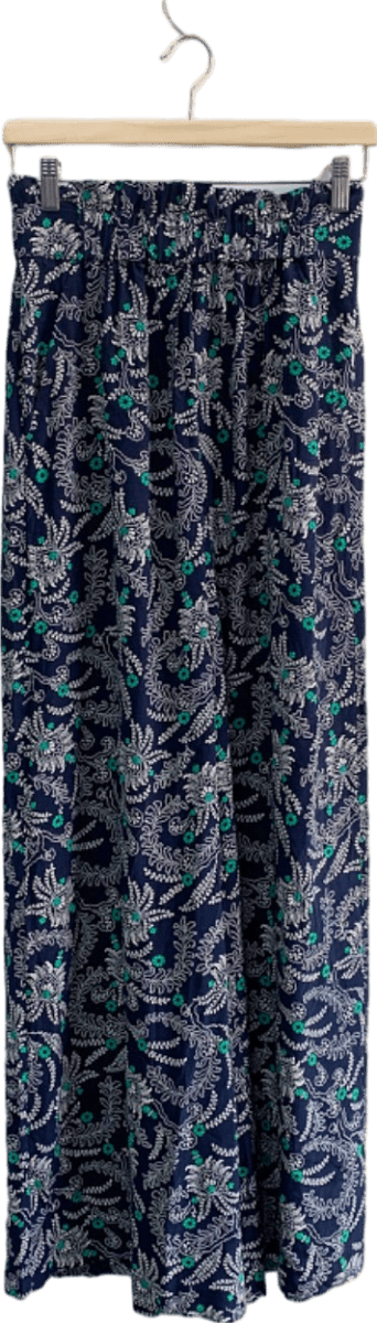 Claudie Pierlot Navy Floral Print Trousers 40UK 12 - Reliked