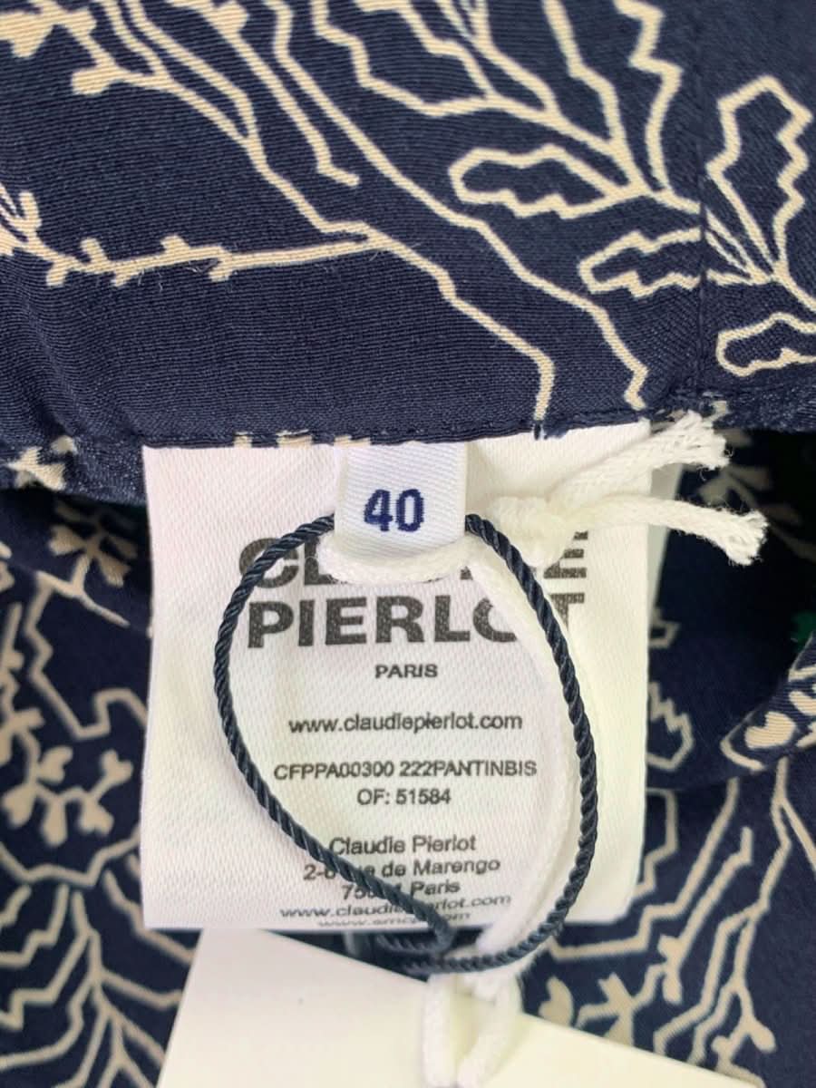 Claudie Pierlot Navy Floral Print Trousers 40UK 12 - Reliked