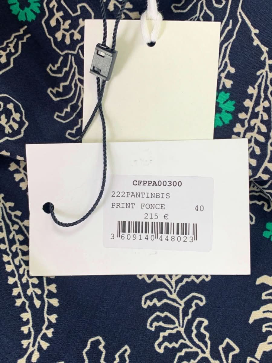 Claudie Pierlot Navy Floral Print Trousers 40UK 12 - Reliked