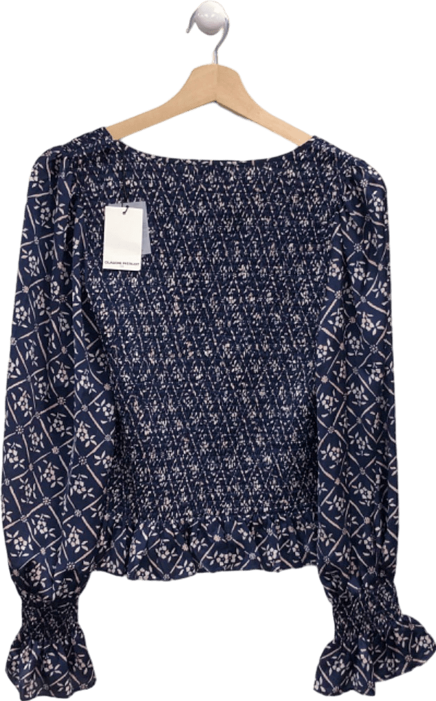Claudie Pierlot Print Fonce Long Sleeve Blouse UK 12 - Reliked