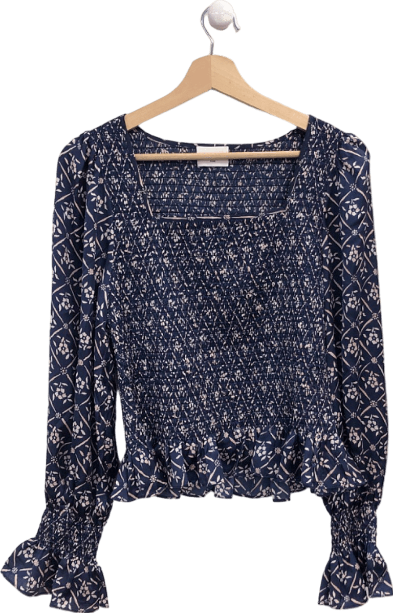 Claudie Pierlot Print Fonce Long Sleeve Blouse UK 12 - Reliked